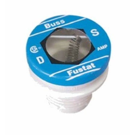 EATON BUSSMANN Plug Fuse, S Series, Time-Delay, 10A, 125V AC, Indicating, 10kA at 125V AC BP/S-10